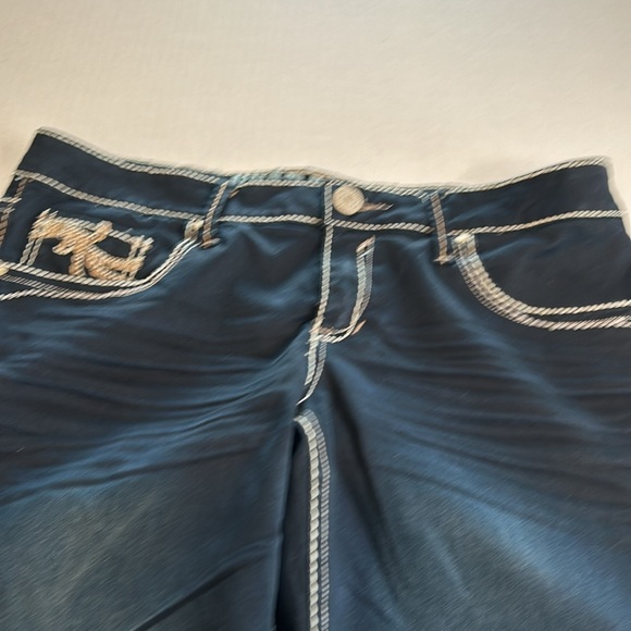 Hydraulic “Addison” Super Skinny Embellished Whiskered Black Jeans. Size 17/18 - Picture 3 of 16